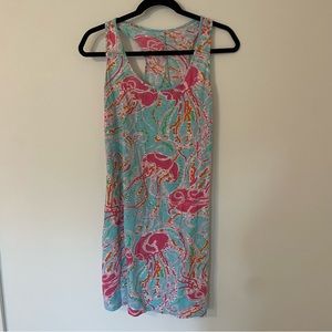 Lilly Pulitzer sleeveless cotton tank jammin jellyfish dress